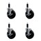 Service Caster 5'' SS Hard Rubber Swivel 1-1/8'' Expanding Stem Caster Set with Brake, 4PK SCC-SSEX20S514-HRS-TLB-118-4 - alternate 1